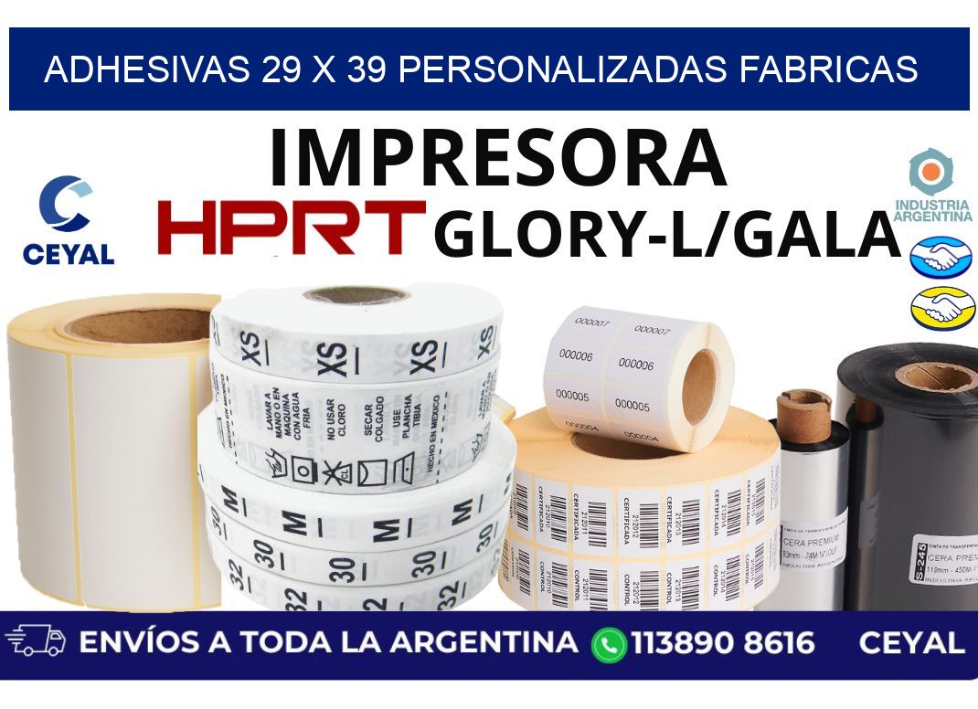 adhesivas 29 x 39 personalizadas fabricas
