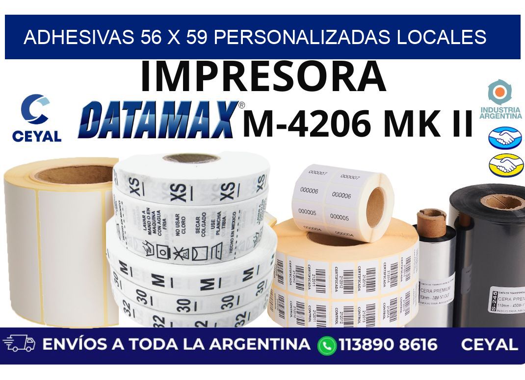 adhesivas 56 x 59 personalizadas locales