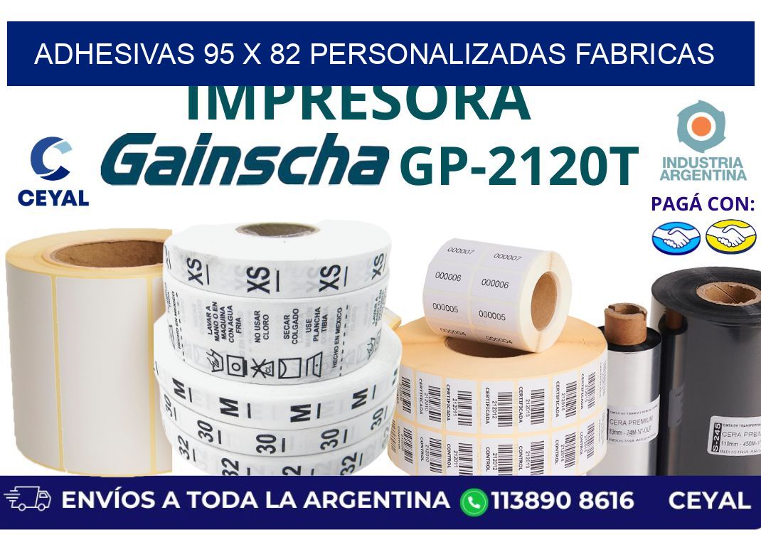 adhesivas 95 x 82 personalizadas fabricas