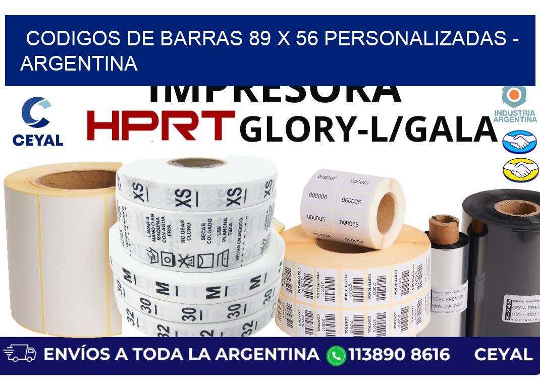 codigos de barras 89 x 56 personalizadas – Argentina