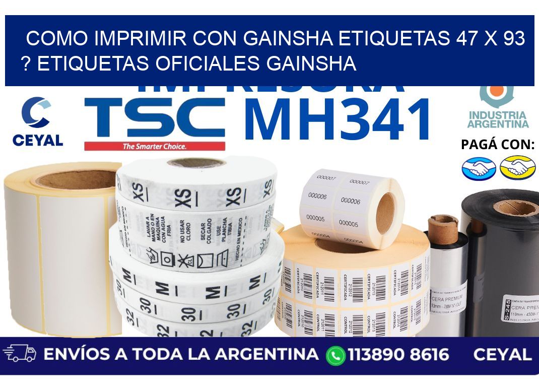 como imprimir con gainsha etiquetas 47 x 93 ? etiquetas oficiales gainsha