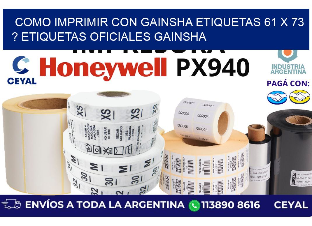 como imprimir con gainsha etiquetas 61 x 73 ? etiquetas oficiales gainsha