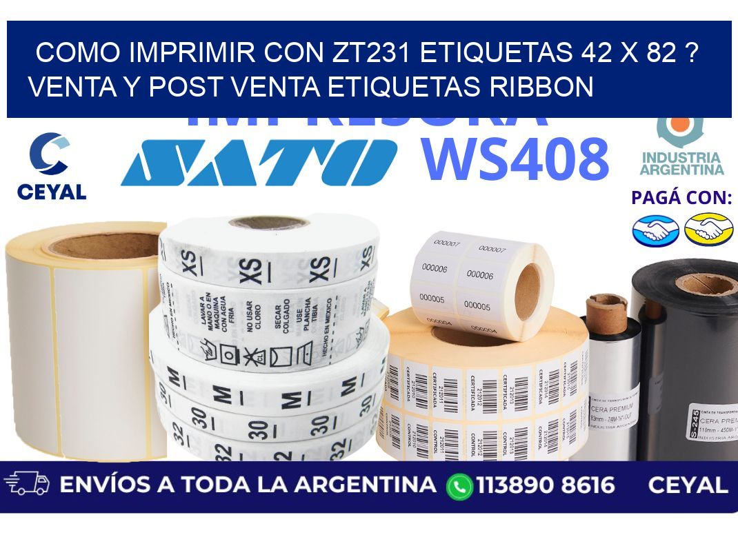 como imprimir con zt231 etiquetas 42 x 82 ? Venta y post venta etiquetas ribbon