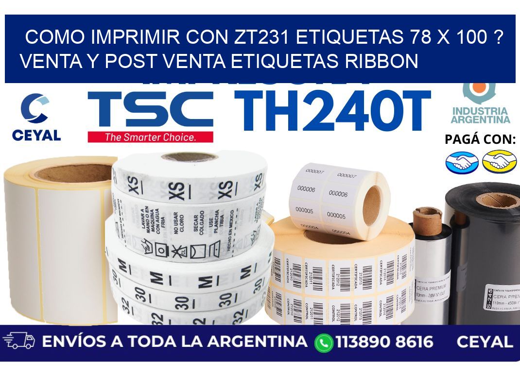 como imprimir con zt231 etiquetas 78 x 100 ? Venta y post venta etiquetas ribbon