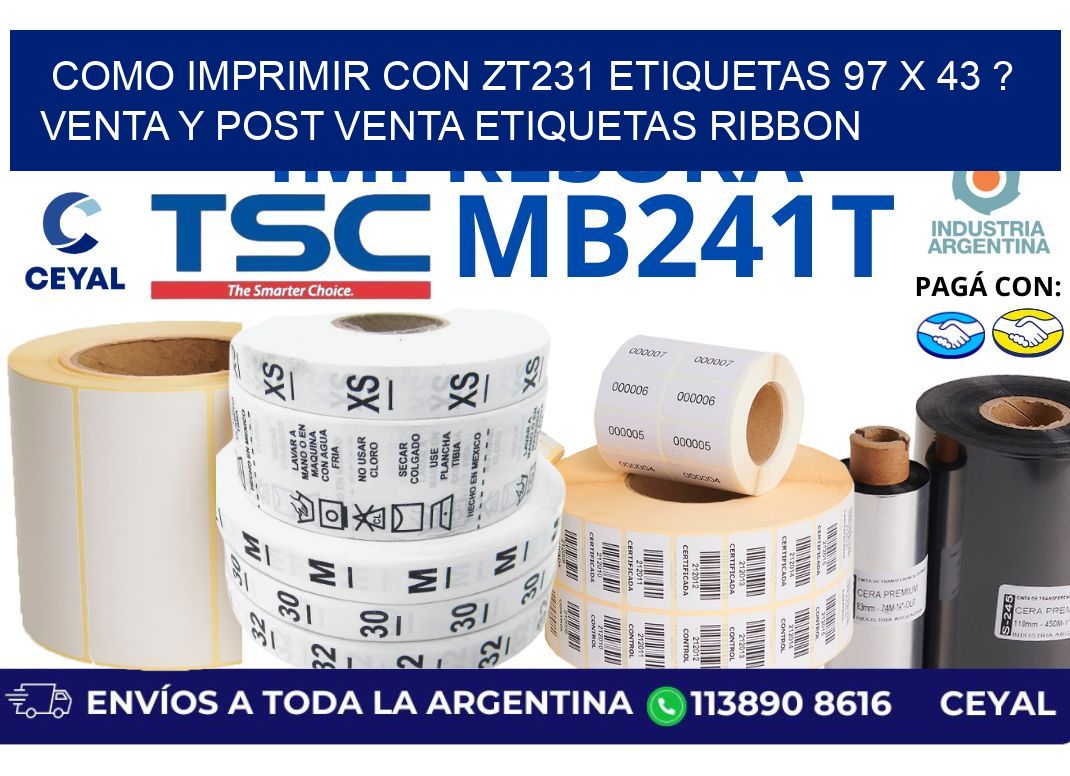 como imprimir con zt231 etiquetas 97 x 43 ? Venta y post venta etiquetas ribbon
