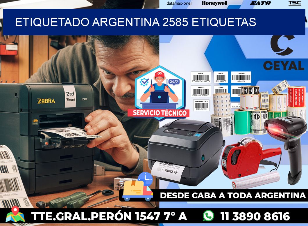 etiquetado argentina 2585 etiquetas