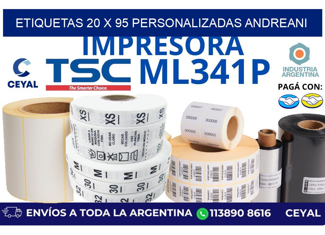 etiquetas 20 x 95 personalizadas andreani
