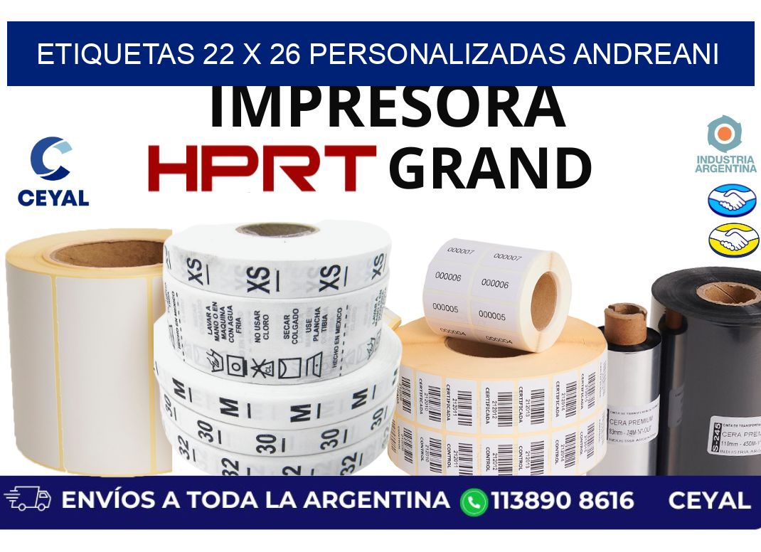 etiquetas 22 x 26 personalizadas andreani