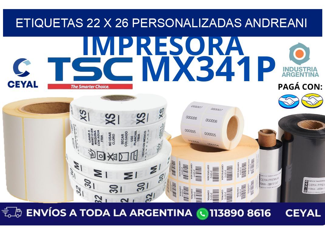 etiquetas 22 x 26 personalizadas andreani