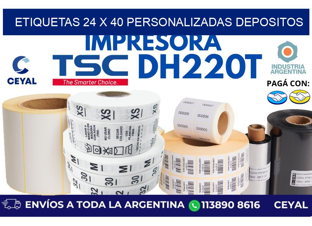 etiquetas 24 x 40 personalizadas depositos