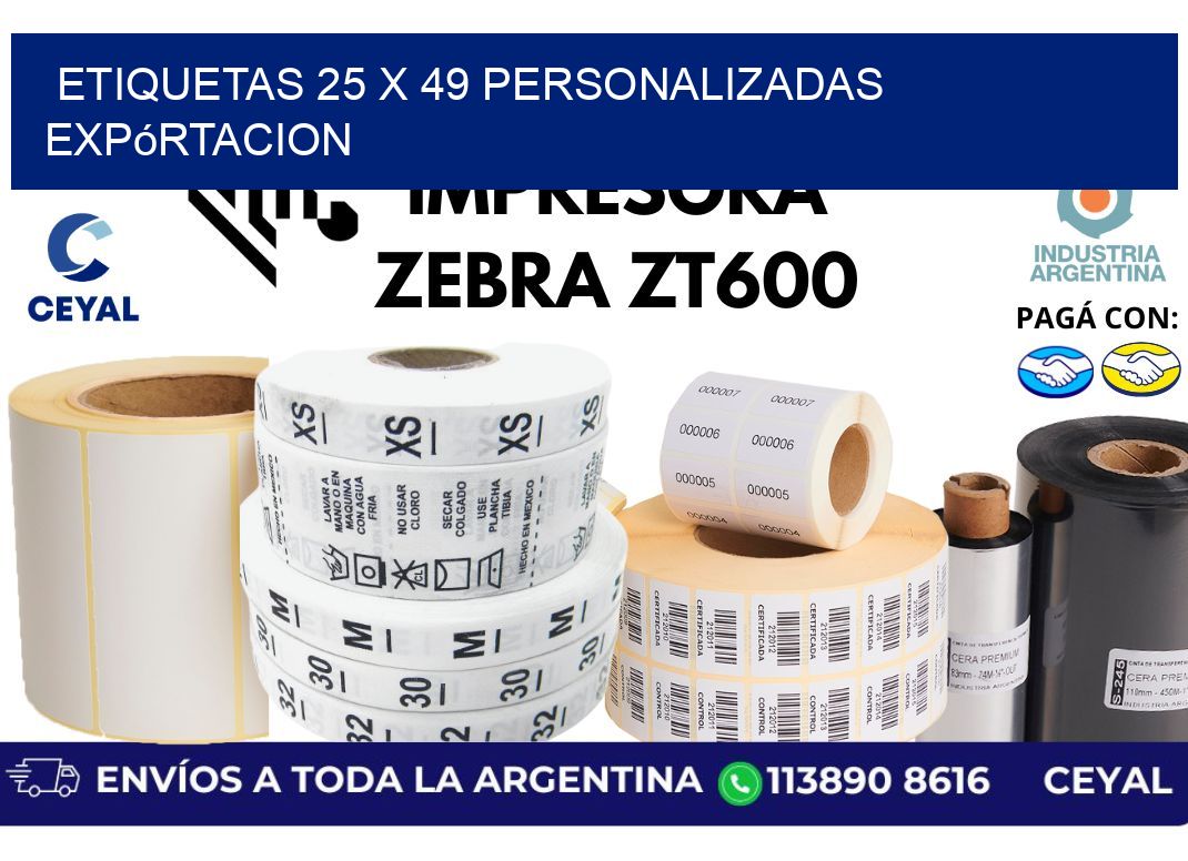 etiquetas 25 x 49 personalizadas expórtacion