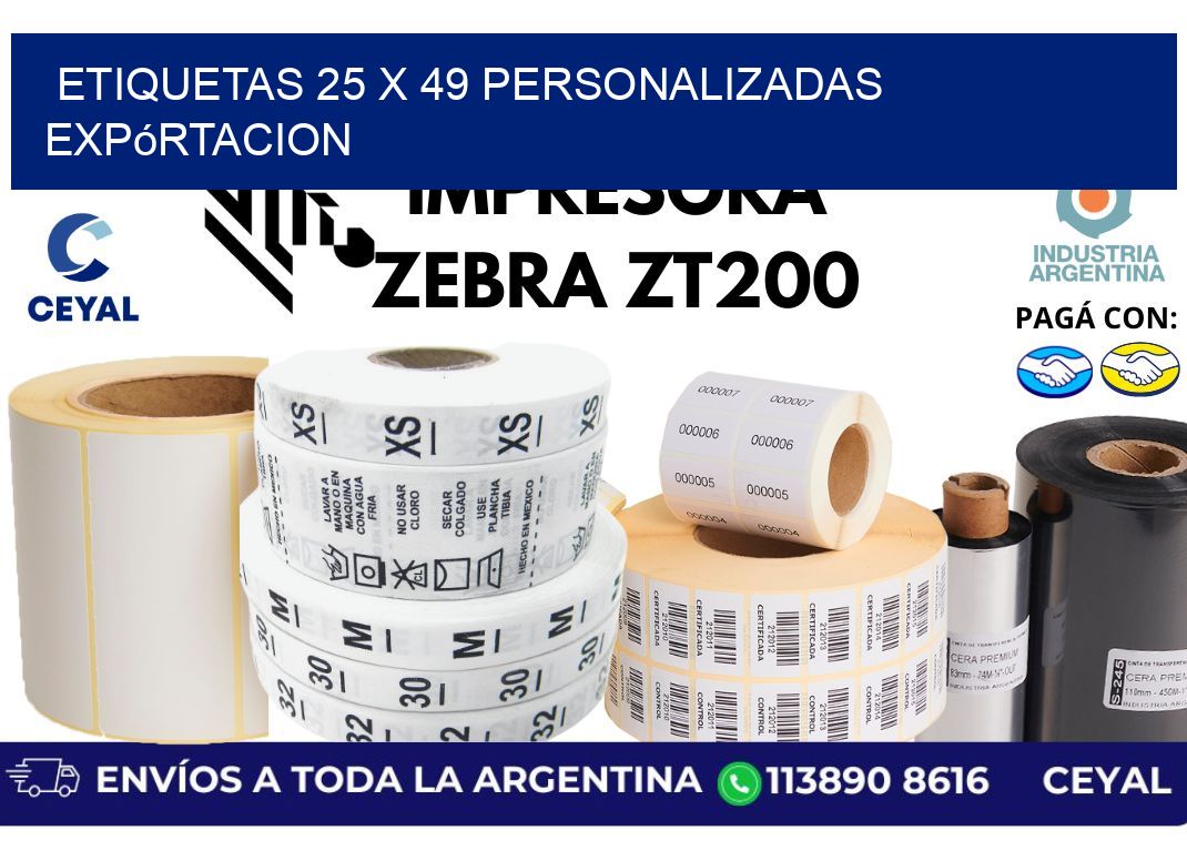 etiquetas 25 x 49 personalizadas expórtacion