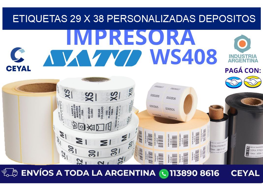 etiquetas 29 x 38 personalizadas depositos