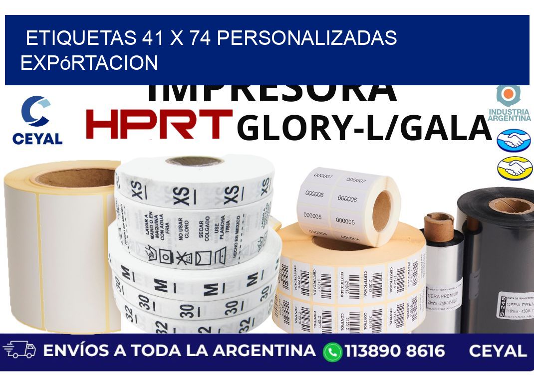 etiquetas 41 x 74 personalizadas expórtacion