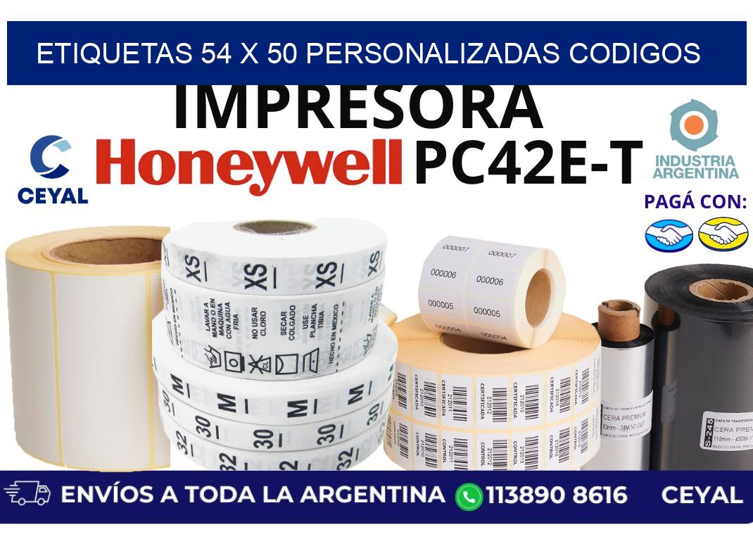 etiquetas 54 x 50 personalizadas codigos