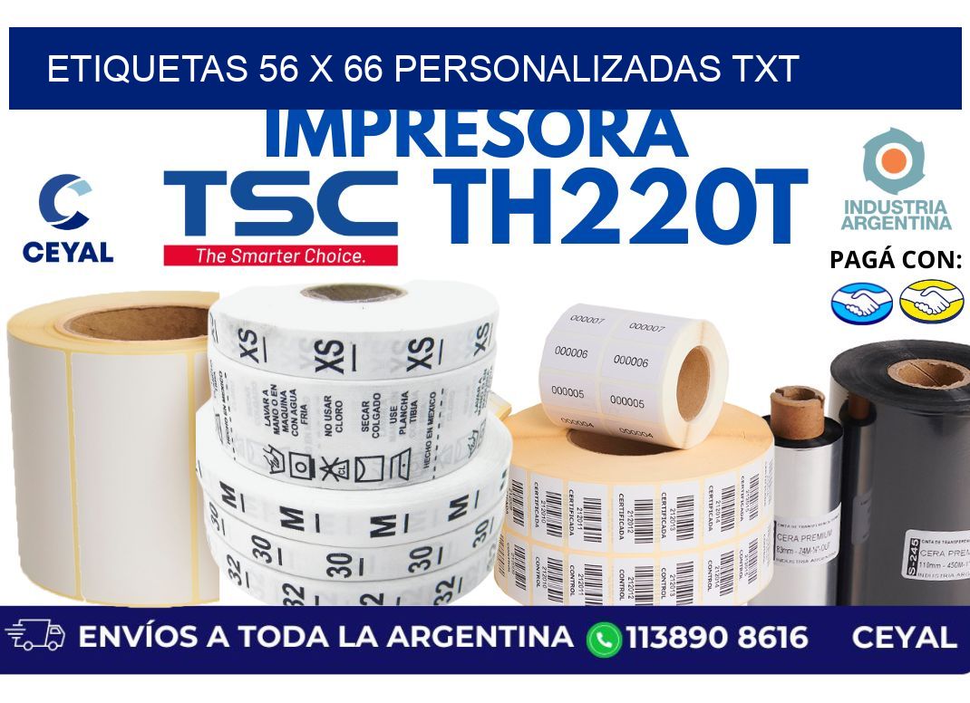 etiquetas 56 x 66 personalizadas txt