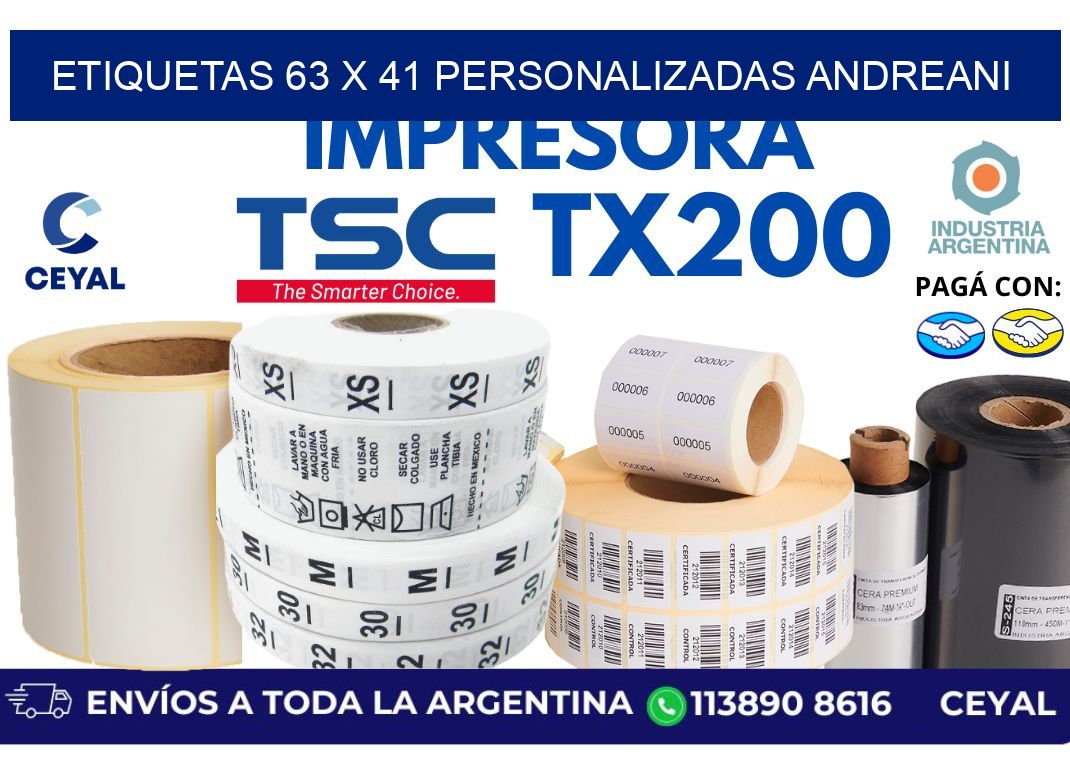 etiquetas 63 x 41 personalizadas andreani