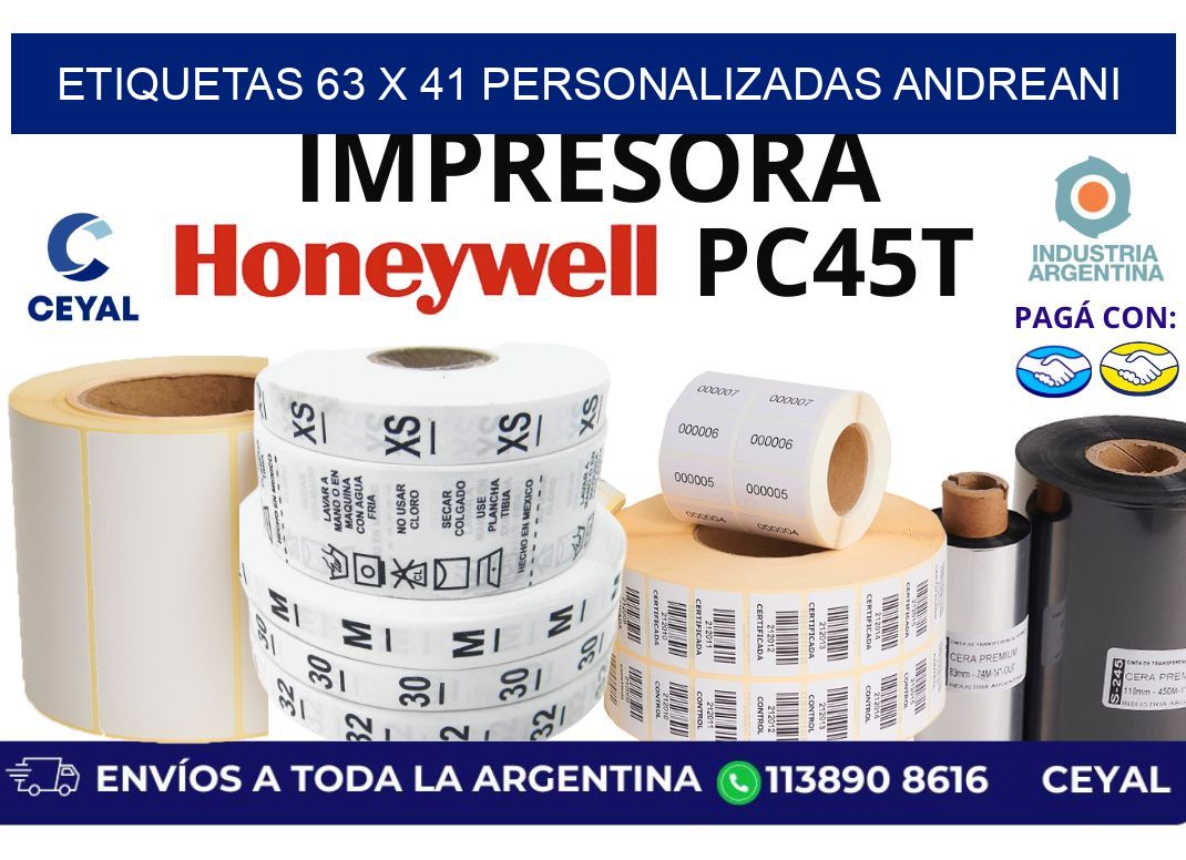 etiquetas 63 x 41 personalizadas andreani