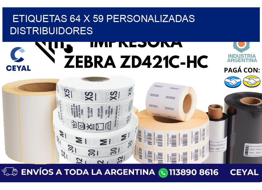 etiquetas 64 x 59 personalizadas distribuidores