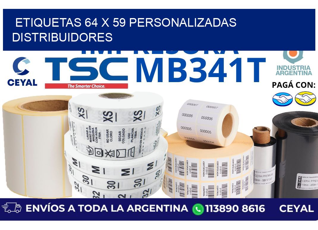 etiquetas 64 x 59 personalizadas distribuidores
