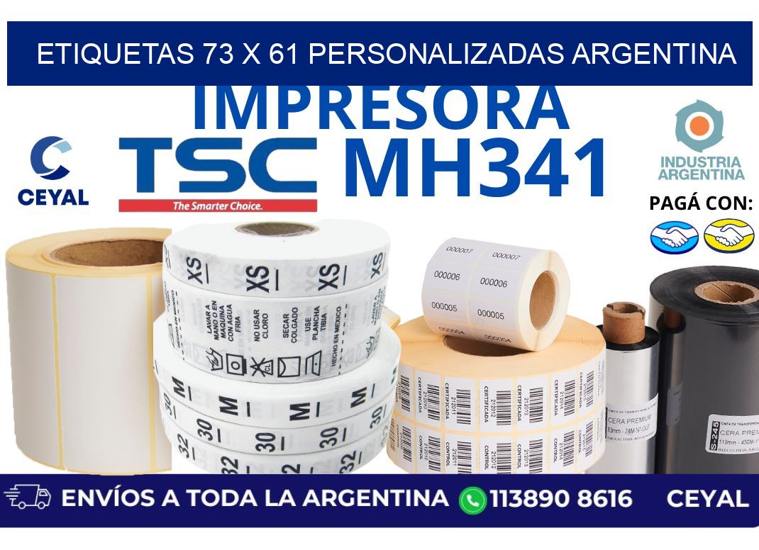 etiquetas 73 x 61 personalizadas argentina