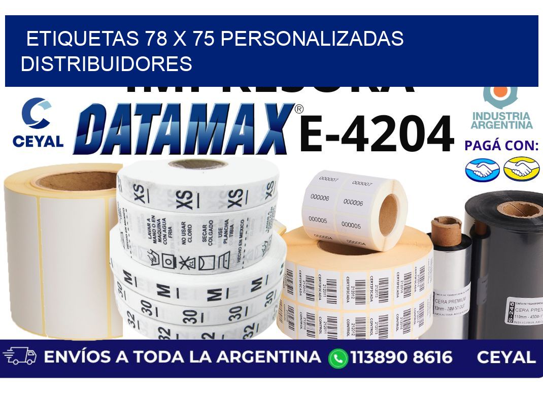 etiquetas 78 x 75 personalizadas distribuidores