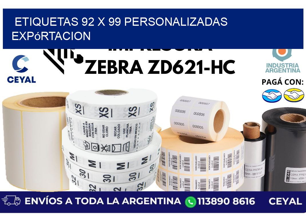 etiquetas 92 x 99 personalizadas expórtacion