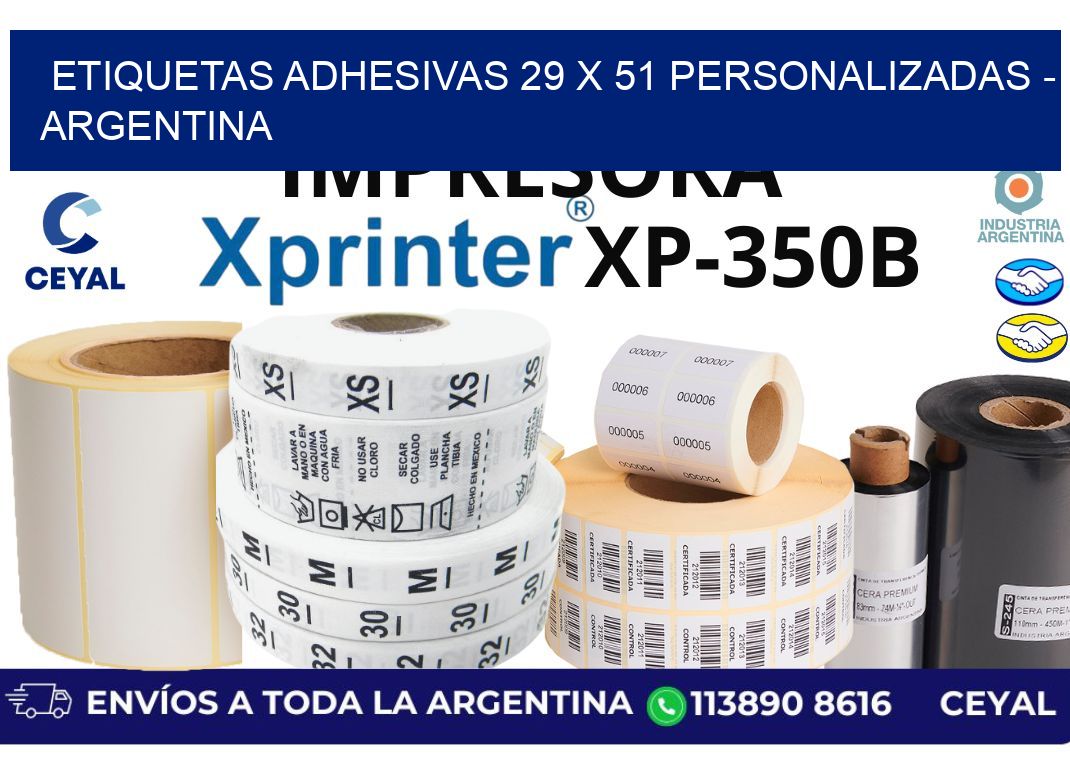 etiquetas adhesivas 29 x 51 personalizadas - Argentina
