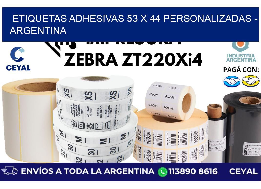 etiquetas adhesivas 53 x 44 personalizadas - Argentina