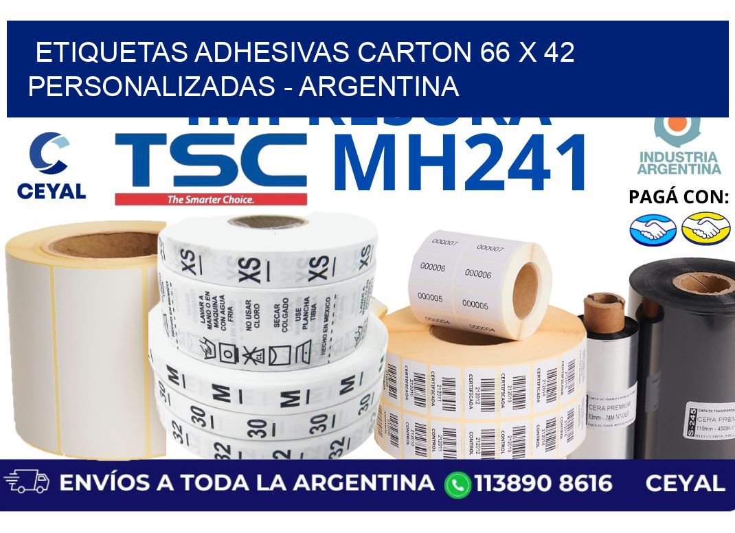 etiquetas adhesivas carton 66 x 42 personalizadas – Argentina