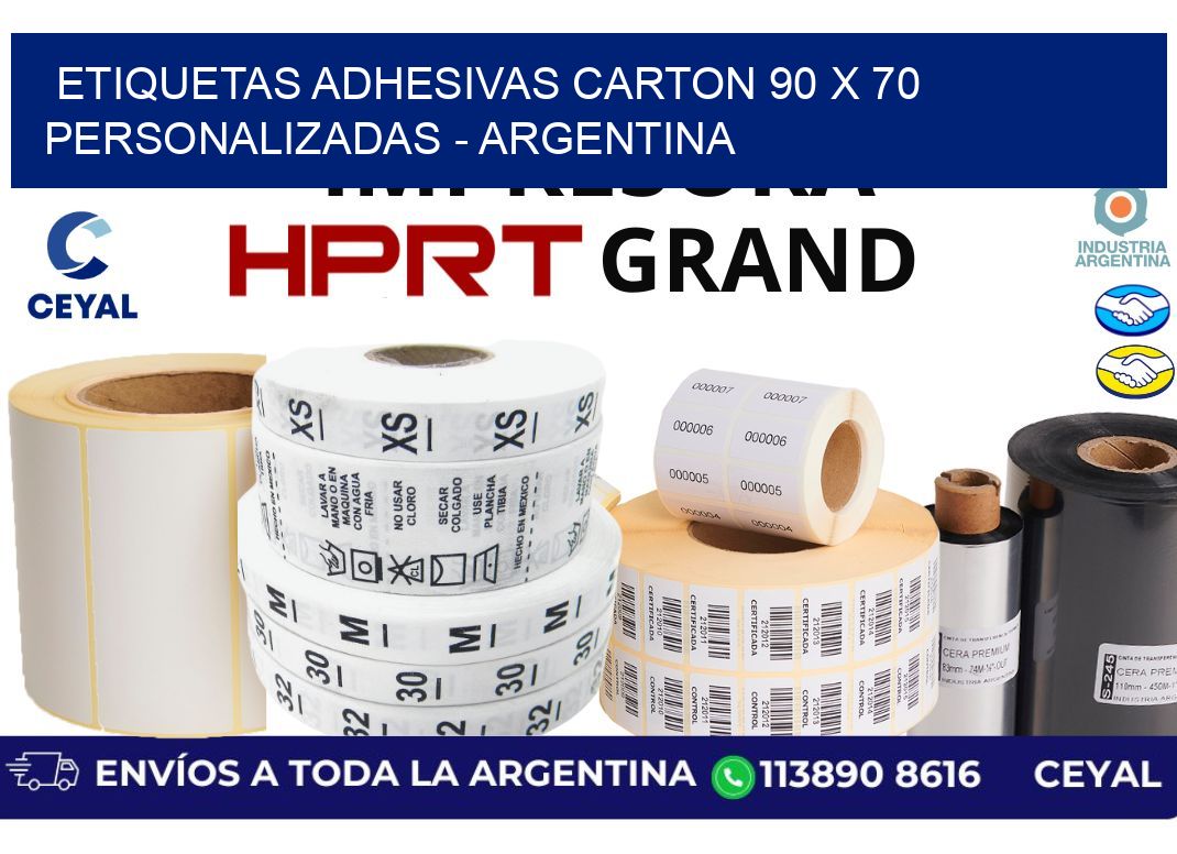 etiquetas adhesivas carton 90 x 70 personalizadas – Argentina