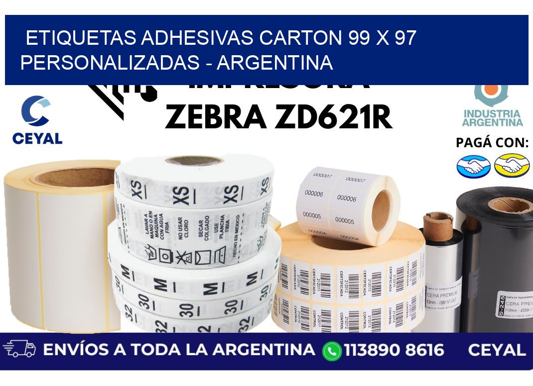 etiquetas adhesivas carton 99 x 97 personalizadas – Argentina