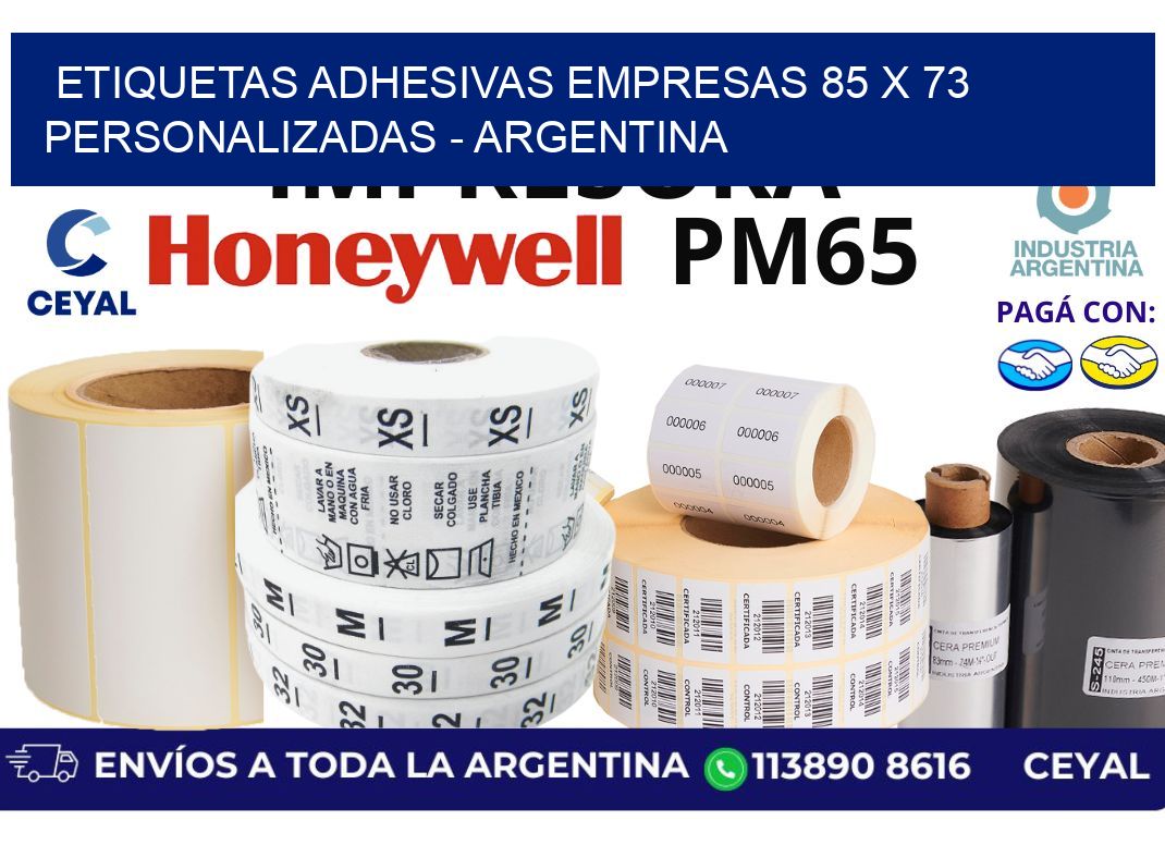 etiquetas adhesivas empresas 85 x 73 personalizadas – Argentina