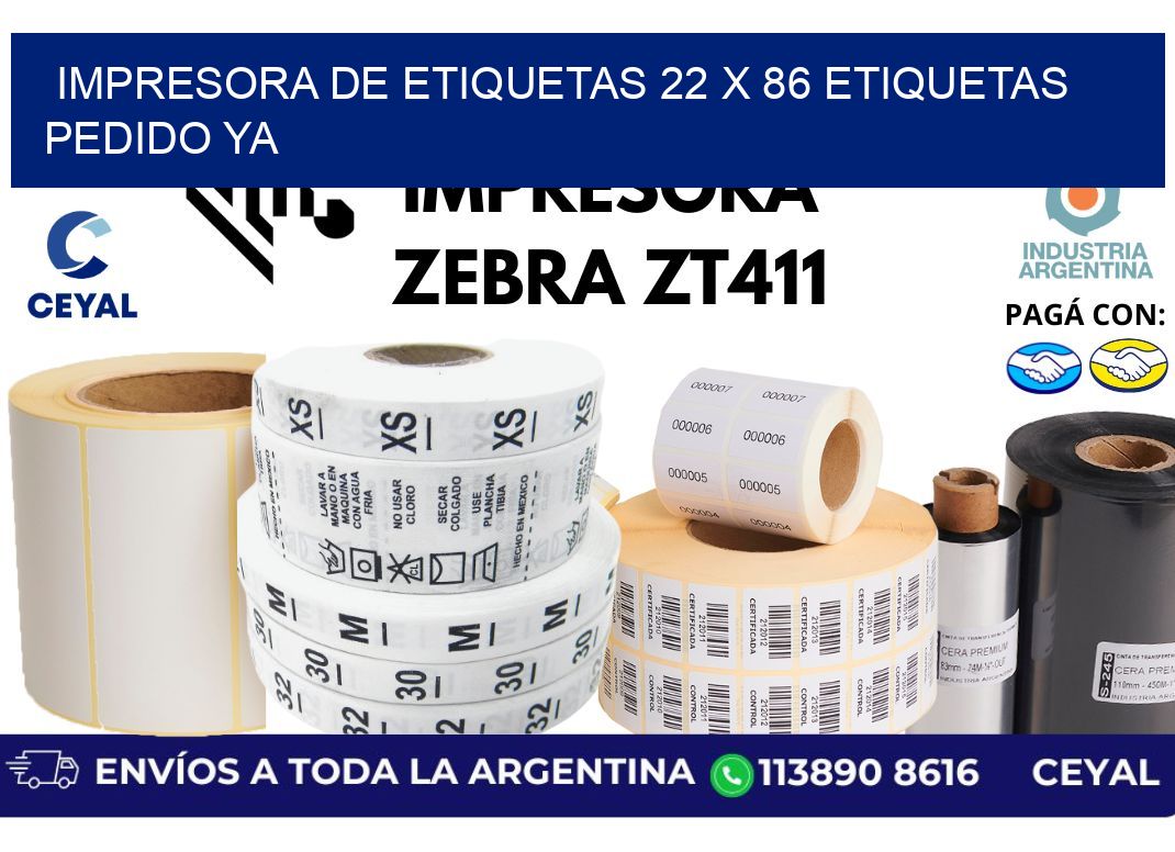 impresora de etiquetas 22 x 86 etiquetas pedido ya