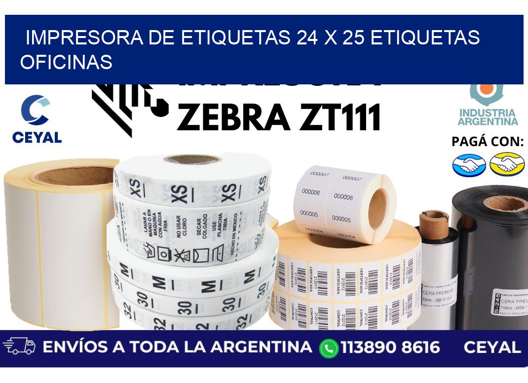 impresora de etiquetas 24 x 25 etiquetas oficinas