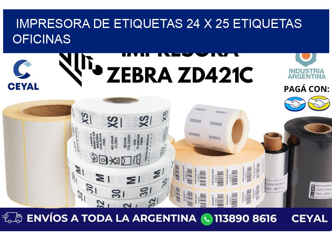 impresora de etiquetas 24 x 25 etiquetas oficinas