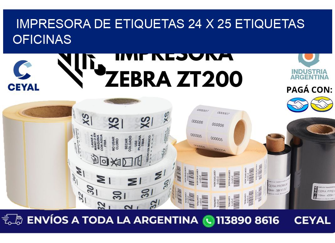 impresora de etiquetas 24 x 25 etiquetas oficinas
