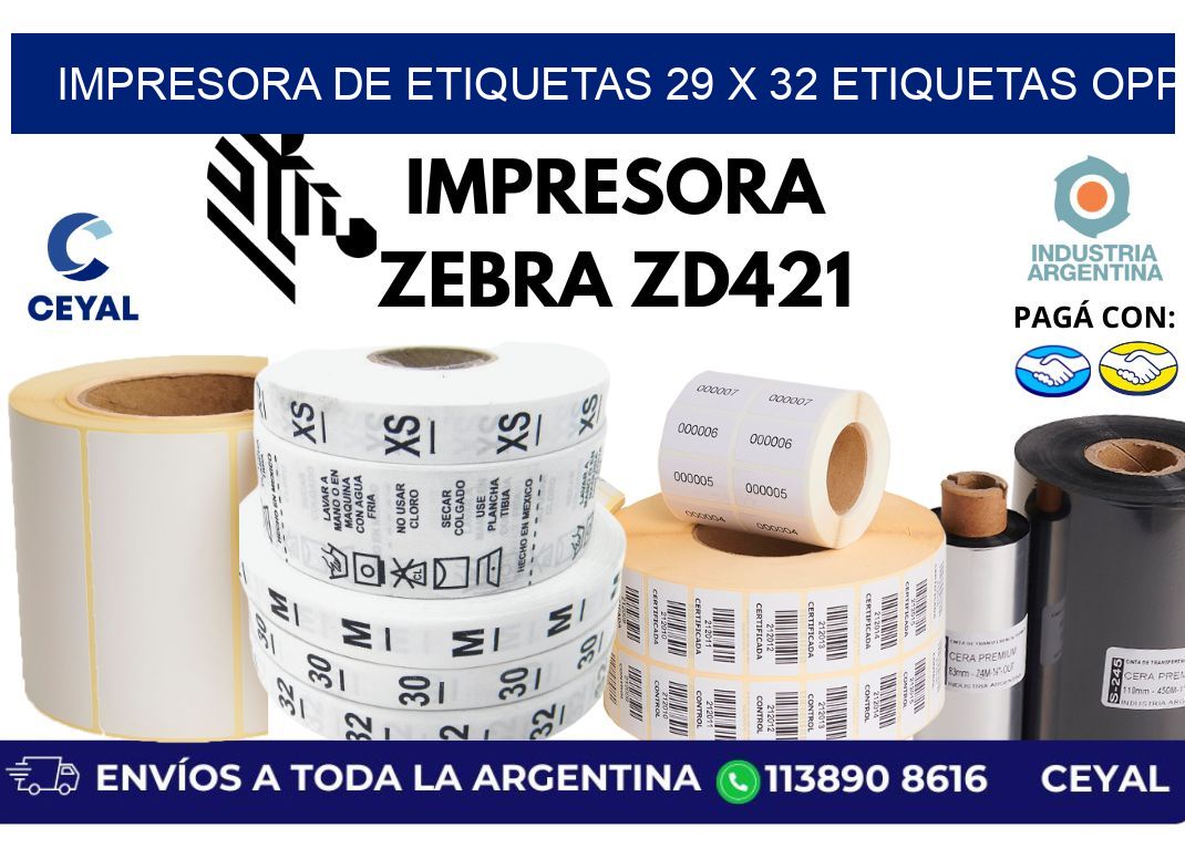 impresora de etiquetas 29 x 32 etiquetas opp