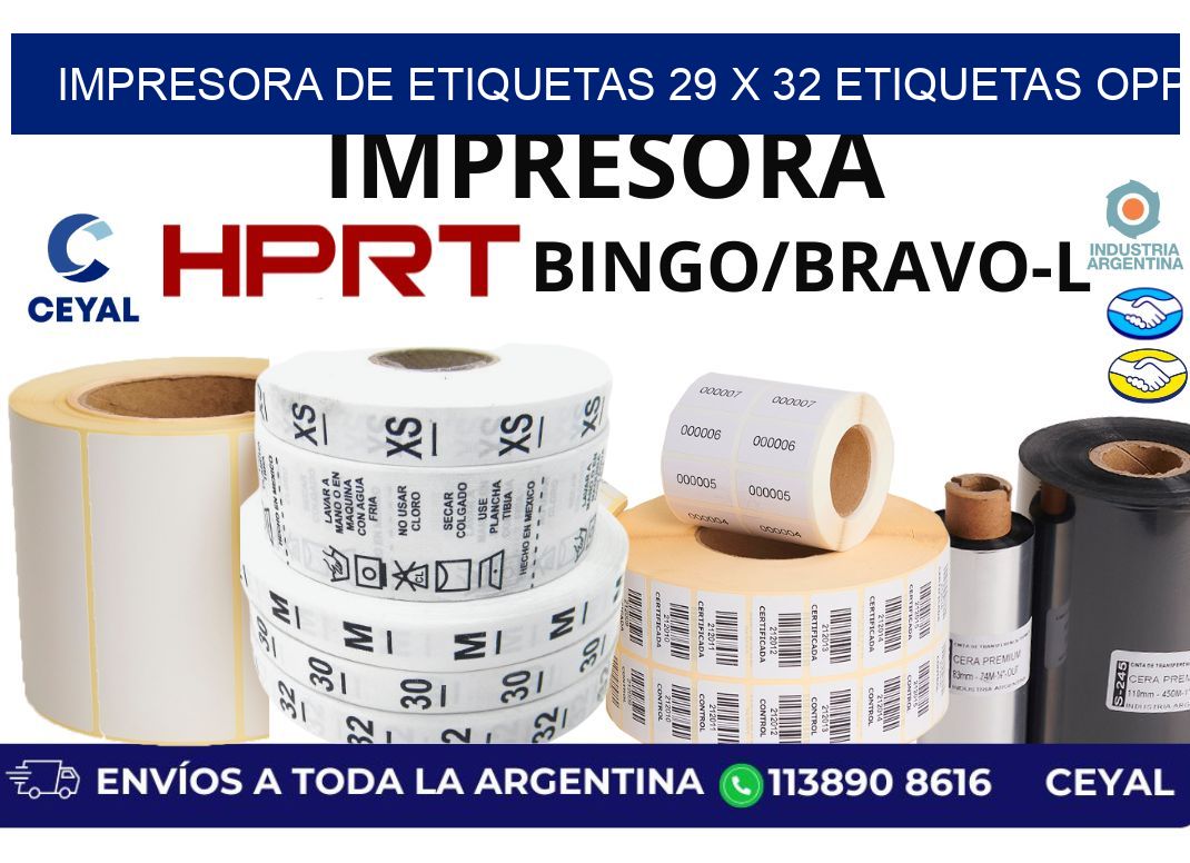 impresora de etiquetas 29 x 32 etiquetas opp