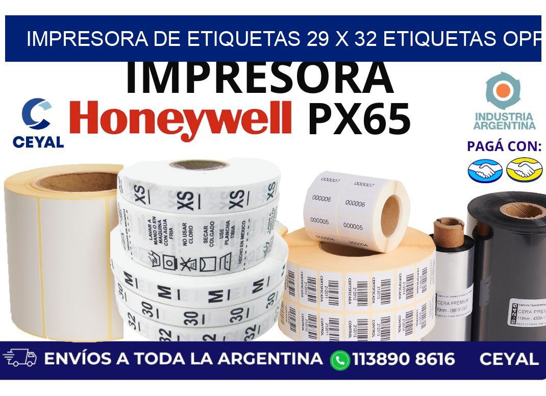 impresora de etiquetas 29 x 32 etiquetas opp