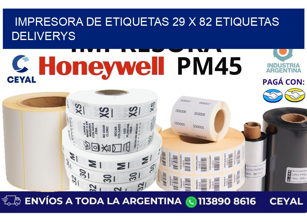impresora de etiquetas 29 x 82 etiquetas deliverys