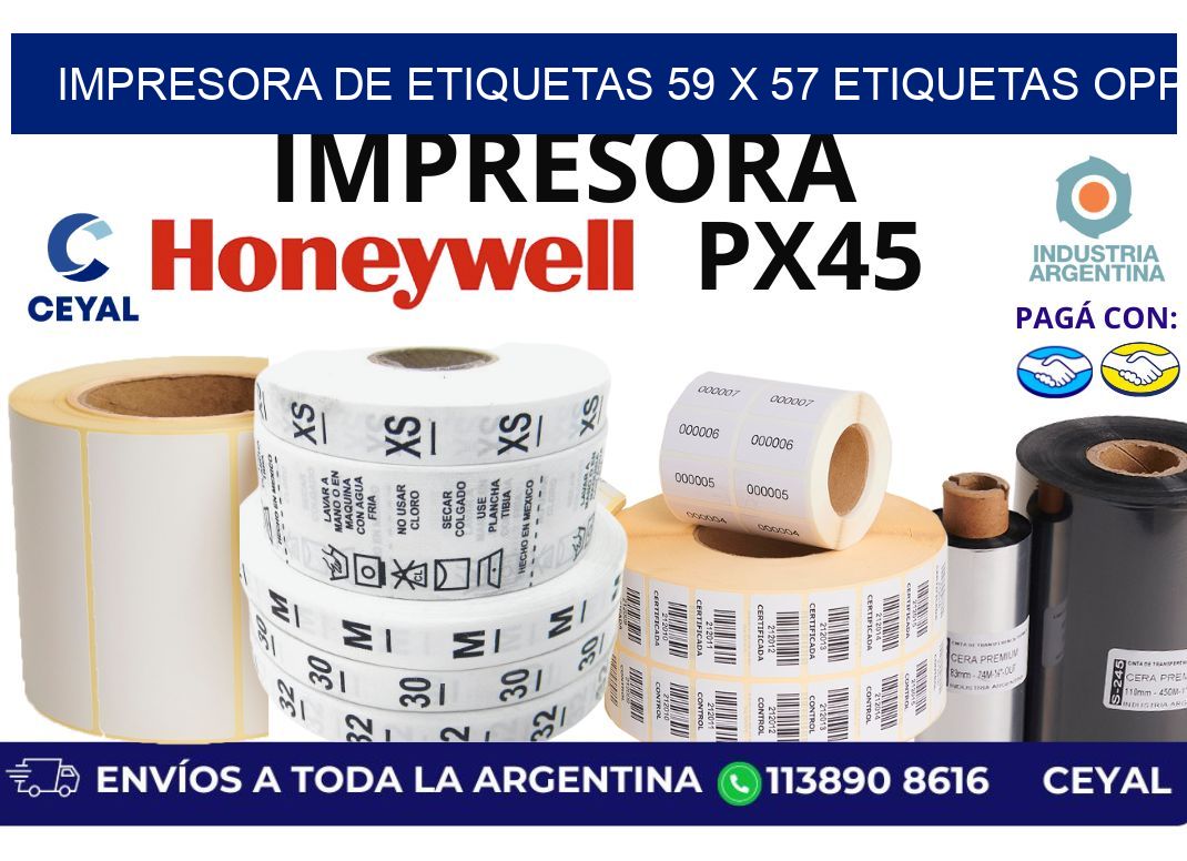 impresora de etiquetas 59 x 57 etiquetas opp