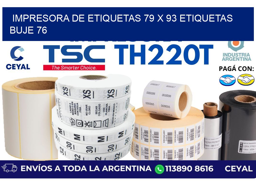 impresora de etiquetas 79 x 93 etiquetas buje 76