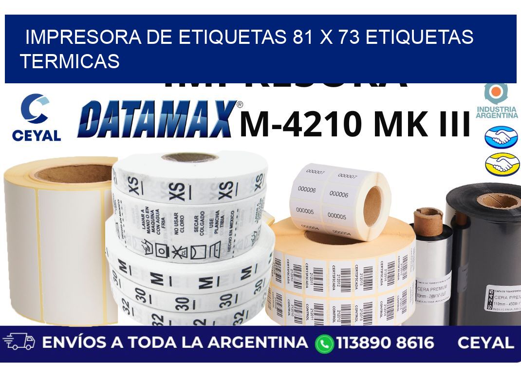 impresora de etiquetas 81 x 73 etiquetas termicas
