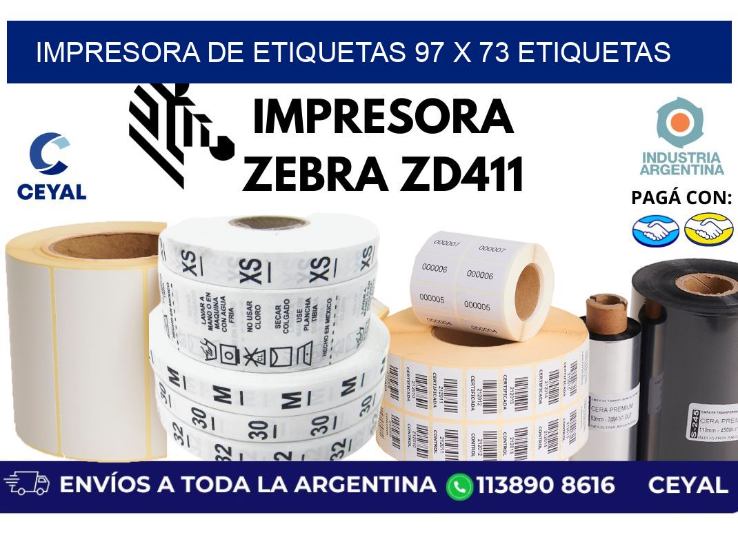 impresora de etiquetas 97 x 73 etiquetas