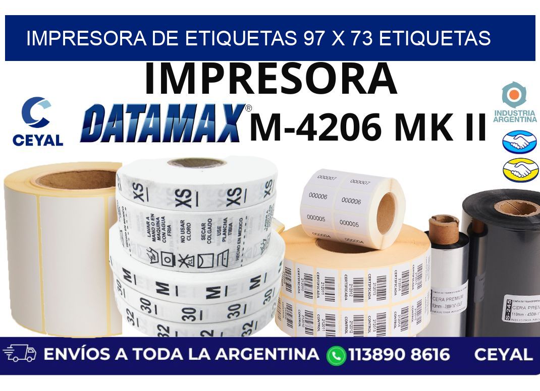 impresora de etiquetas 97 x 73 etiquetas