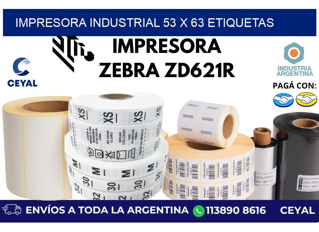 impresora industrial 53 x 63 etiquetas