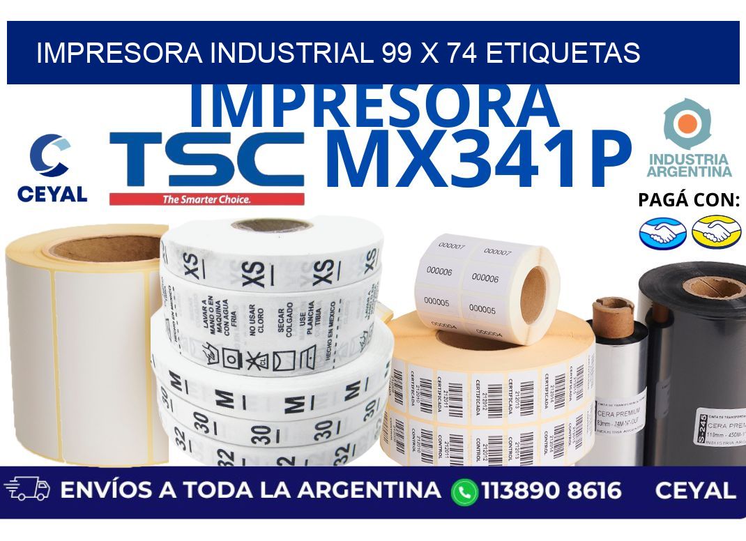impresora industrial 99 x 74 etiquetas