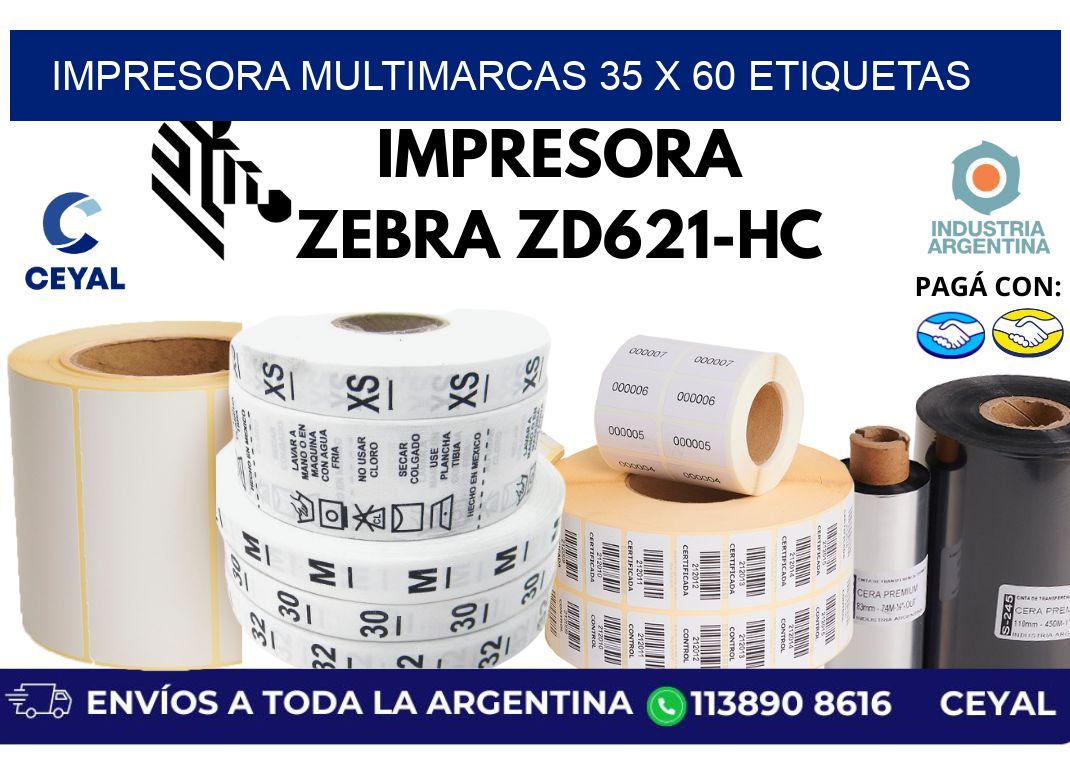 impresora multimarcas 35 x 60 etiquetas