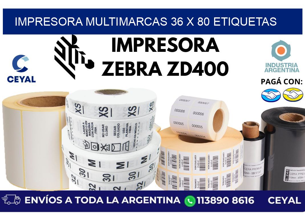 impresora multimarcas 36 x 80 etiquetas